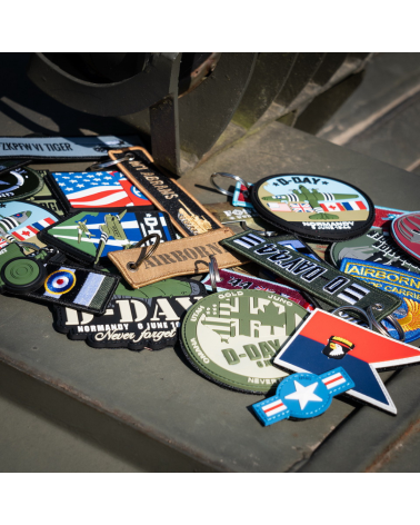 Patch 3D PVC D Day Never Forget vert 101 Inc avec fixation velcro tactique