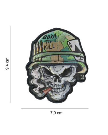 Patch 3D UV crane Vietnam 101 Inc avec fixation velcro tactique resistant