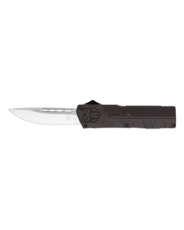 Couteau CobraTec Lightweight OTF noir lame D2 83mm ouverture automatique manche aluminium