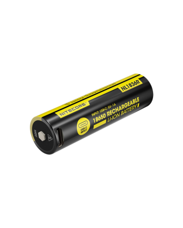 Accu Nitecore 18650 3600mAh Li ion rechargeable USB C batterie haute capacite
