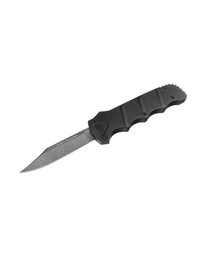 Couteau OTF Boker Plus Kalashnikov noir lame D2 90mm automatique clip point stonewash