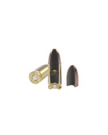 Boite de 50 cartouches MFS 9x19 FMJ 124 grains pour tir sportif et entrainement pistolet