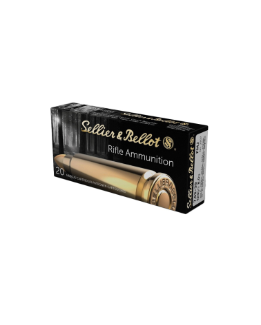 Boite de 20 cartouches Sellier Bellot 7.62x39 FMJ 124 grains pour tir sportif et entrainement carabine