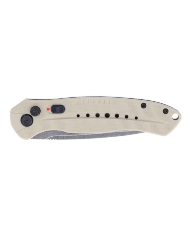 Couteau tactique Cobratec Diablo Tan avec lame D2 stonewash et manche G10 tan