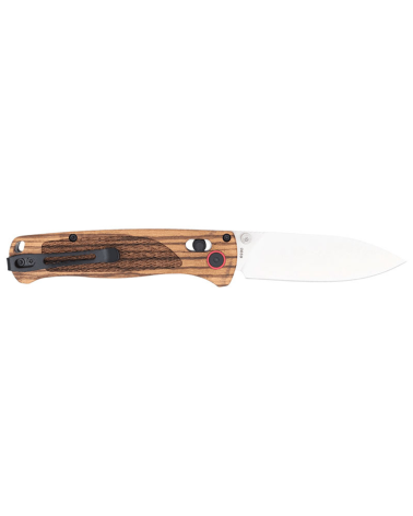 Couteau pliant Cobratec Zebrawood avec lame Drop Point en acier D2 et manche bois naturel Zebrawood