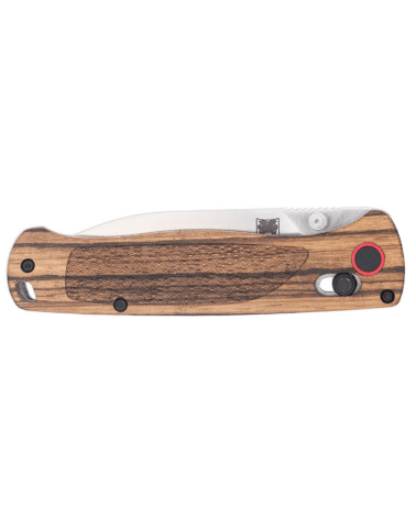 Couteau pliant Cobratec Zebrawood avec lame Drop Point en acier D2 et manche bois naturel Zebrawood