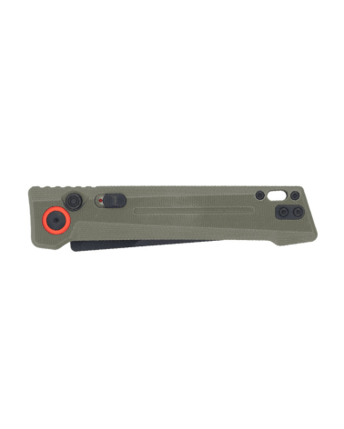 Couteau tactique Cobratec Inferno Green avec lame Tanto en acier D2 et manche G10 vert