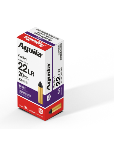 Boîte de .22LR Colibri Aguila munition sans poudre,