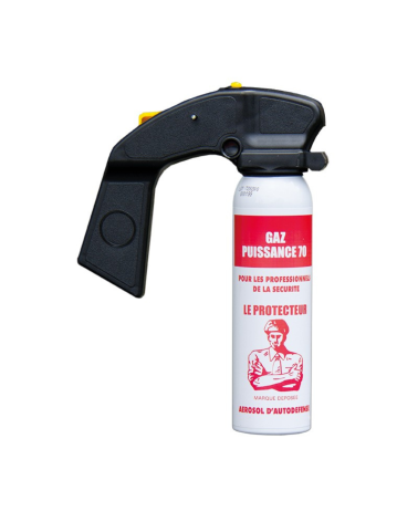 Aérosol anti-agression CS 100 ml avec poignée ergonomique type extincteur