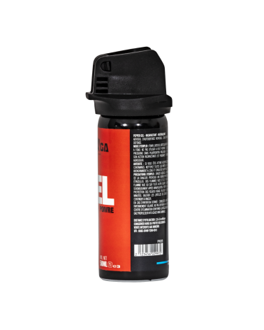Bombe de defense Red Pepper 50 ml Praga spray incapacitant au poivre OC format compact gel pour protection personnelle