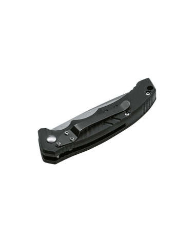Couteau automatique Böker Plus Intention II Noir avec manche tan et lame tactique pour EDC et usage professionnel
