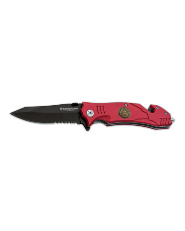 Couteau Boker Magnum Fire Fighter pliant design tactique secours et usage quotidien robuste