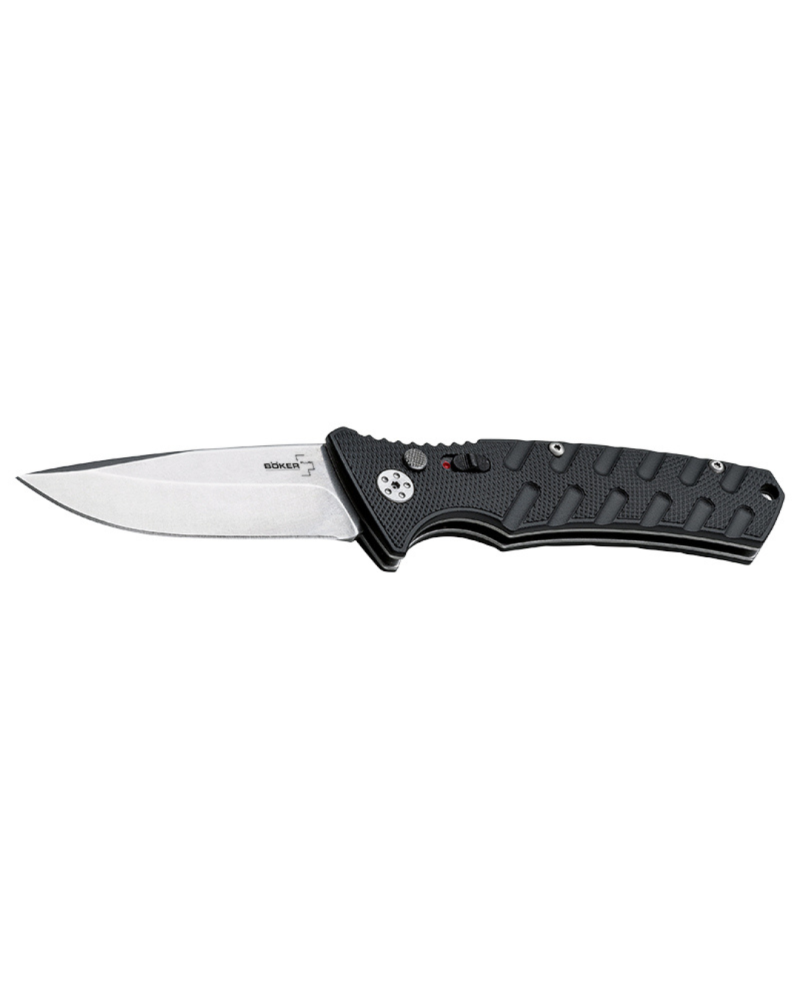Couteau Boker Plus Strike Spearpoint automatique lame spearpoint usage tactique EDC robuste et compact