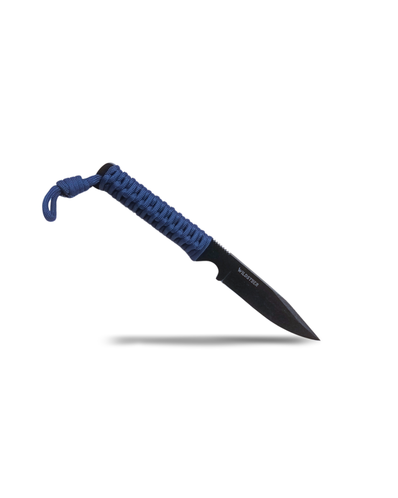Wild Tech 4 Paracorde noire lame epoxy, couteau intégral compact et robuste