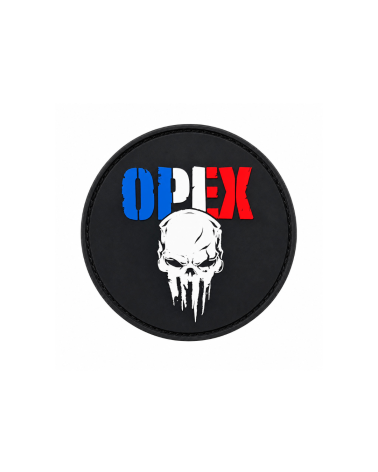 Patch rubber rond Opex Design N°01 avec fixation velcro pour sac gilet tactique veste et équipement outdoor