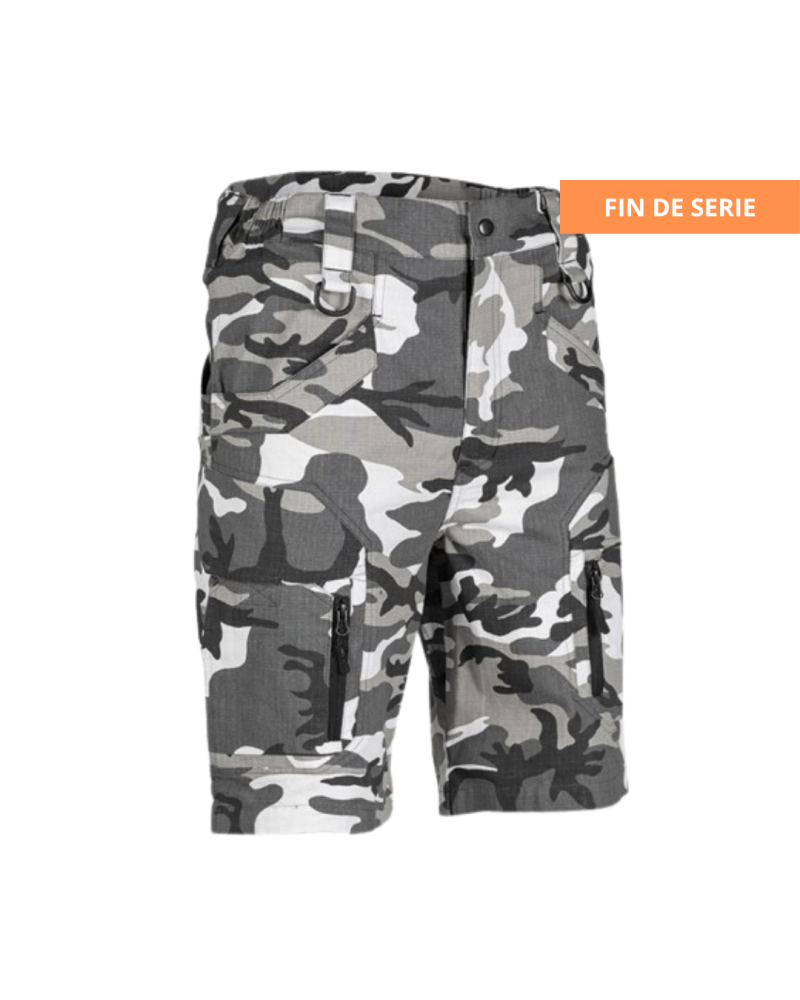 Bermuda US Ripstop delave Urban Mil Tec en coton avec poches cargo et coupe tactique pour outdoor airsoft et usage quotidien