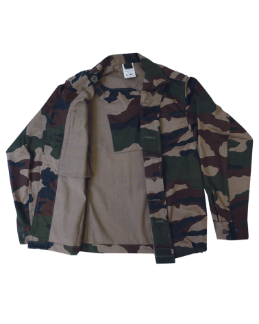 Veste F2 camouflage Centre Europe Opex style armee francaise avec tissu polycoton resistant et renforts tactiques