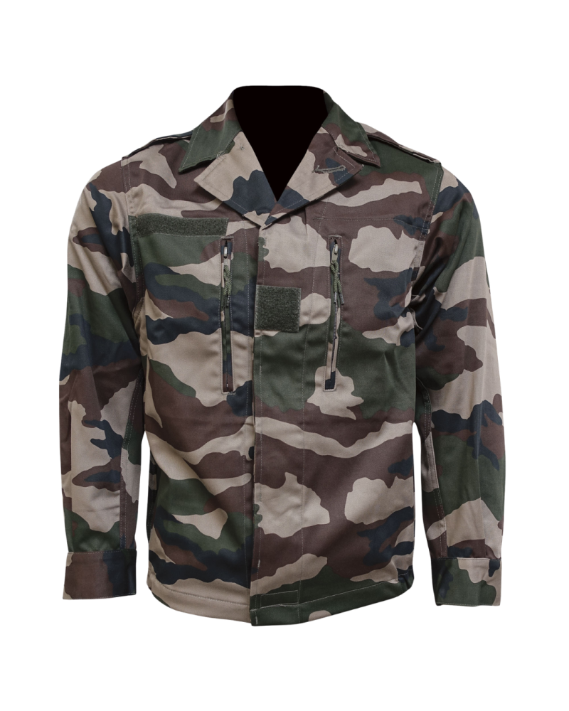 Veste F2 camouflage Centre Europe Opex style armee francaise avec tissu polycoton resistant et renforts tactiques