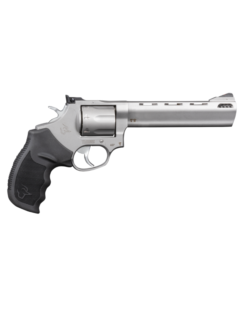 Revolver Taurus 627 Tracker New Gen calibre 357 Magnum inox avec canon compense 6 pouces pour tir sportif et stand de tir