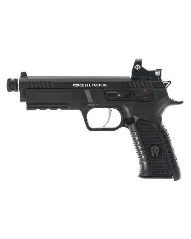Pistolet Tanfoglio Force 22 LR Tactical Optic Ready noir 2026 canon filete pour tir sportif et entrainement au stand