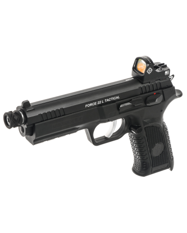 Pistolet Tanfoglio Force 22 LR Tactical Optic Ready noir 2026 canon filete pour tir sportif et entrainement au stand