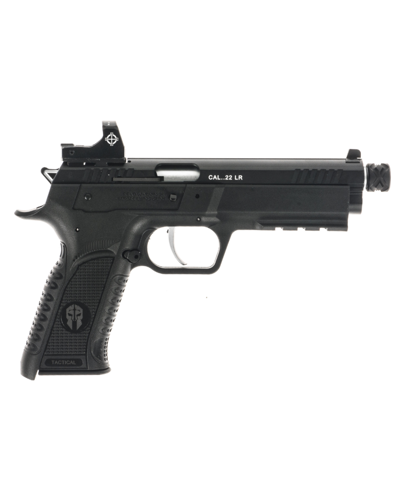 Pistolet Tanfoglio Force 22 LR Tactical Optic Ready noir 2026 canon filete pour tir sportif et entrainement au stand