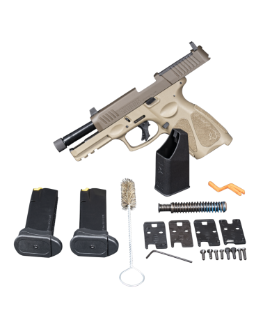 Pistolet Taurus G3 Tactical FDE calibre 9x19 avec canon filete optic ready et rail Picatinny pour tir sportif et tactique
