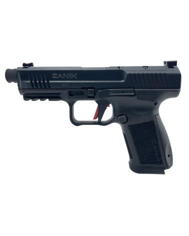 Pistolet Canik METE SF Combat calibre 9x19 optic ready avec canon filete et rail Picatinny pour tir sportif et tactique