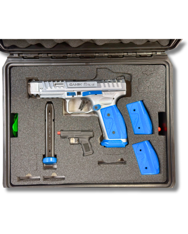 Pistolet Canik SFx Rival S Chrome Custom edition limitee full steel optic ready pour IPSC TSV et tir sportif dynamique