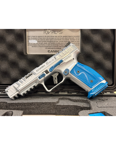 Pistolet Canik SFx Rival S Chrome Custom edition limitee full steel optic ready pour IPSC TSV et tir sportif dynamique
