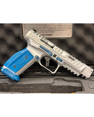 Pistolet Canik SFx Rival S Chrome Custom edition limitee full steel optic ready pour IPSC TSV et tir sportif dynamique