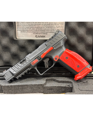 Pistolet Canik SFx Rival S Darkside Custom Red edition limitee full steel optic ready pour tir sportif et competition IPSC