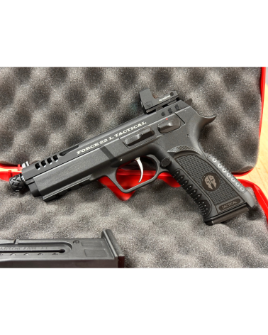 Pistolet Tanfoglio Force 22 LR Tactical 2026 avec point rouge Frenzy S 3 MOA pour tir sportif et entrainement au stand
