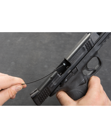 Câble de nettoyage Bore Boss Real Avid calibre 44 Magnum et 45 ACP avec écouvillon bronze intégré.