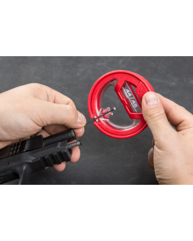 Câble de nettoyage Bore Boss Real Avid calibre 44 Magnum et 45 ACP avec écouvillon bronze intégré.