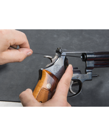 Câble de nettoyage Bore Boss Real Avid calibre 44 Magnum et 45 ACP avec écouvillon bronze intégré.