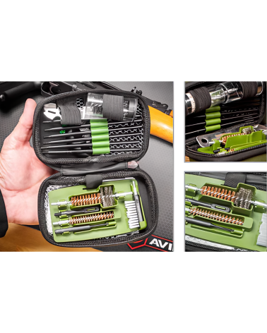 Trousse de nettoyage Gun Boss AK47 Real Avid avec tige aluminium, écouvillons 7.62 mm
