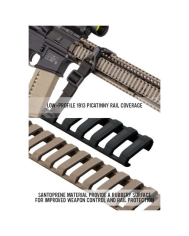 Couvre rail souple Picatinny FDE Magpul en Santoprène pour protection des rails Mil Std 1913