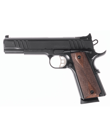 Pistolet Tanfoglio FT 1911 calibre 45 ACP avec carcasse acier, canon Match de 127 mm, plaquettes en noyer