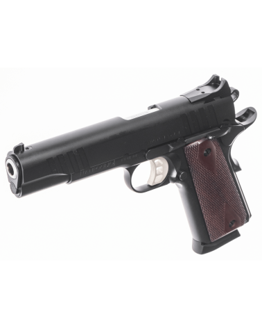 Pistolet Tanfoglio FT 1911 calibre 45 ACP avec carcasse acier, canon Match de 127 mm, plaquettes en noyer