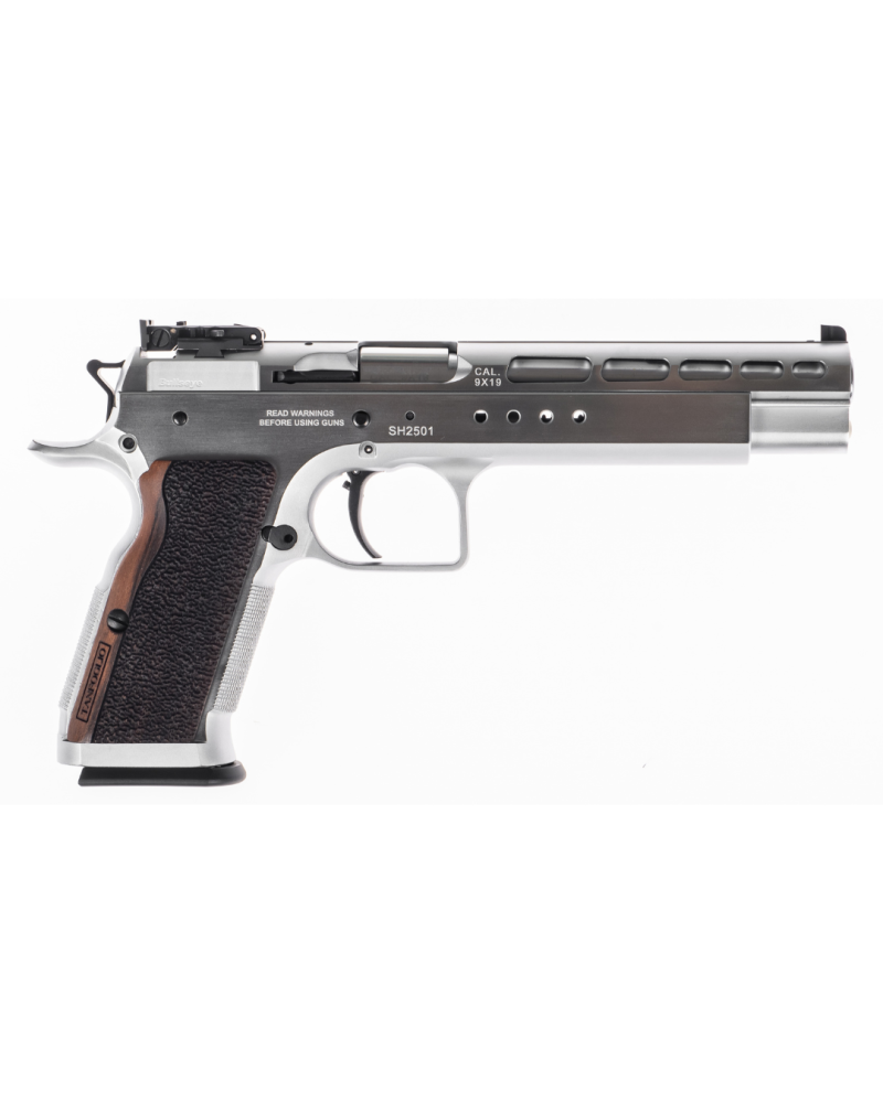 Pistolet Tanfoglio Gold Match K Bullseye Version calibre 9x19 avec canon Match polygonal Lothar Walther de 152,5 mm