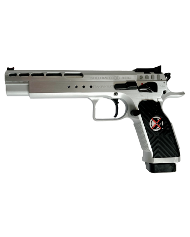 Pistolet Tanfoglio Gold Match Xtreme calibre 9x19 avec canon Match polygonal Lothar Walther de 152,5 mm,
