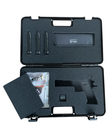 Pistolet Tanfoglio Gold Match Xtreme calibre 9x19 avec canon Match polygonal Lothar Walther de 152,5 mm,