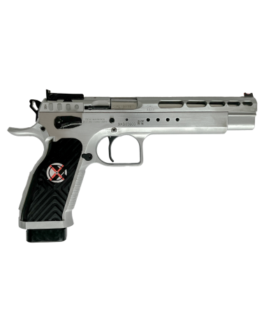 Pistolet Tanfoglio Gold Match Xtreme calibre 9x19 avec canon Match polygonal Lothar Walther de 152,5 mm,