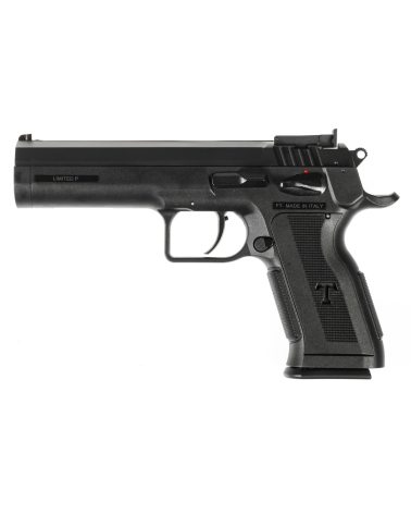 Pistolet Tanfoglio Limited P 9x19 K 2026 noir avec carcasse polymère, canon Match Lothar Walther de 127 mm