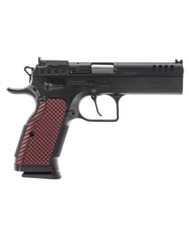 Pistolet Tanfoglio Stock 9x19 Noir 2025 avec canon Match Lothar Walther de 112 mm, détente simple et double action