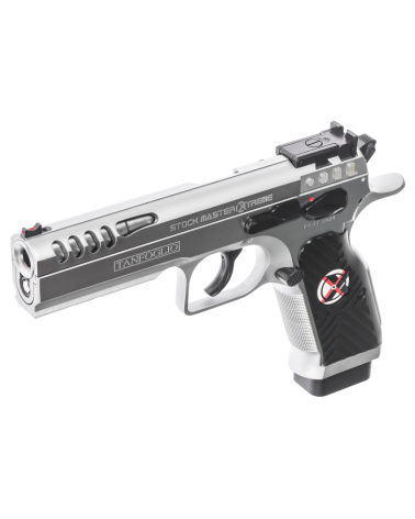 Pistolet Tanfoglio Stock Master Xtreme 9x19 Hard Chrome avec canon Match Polygonal Bull Barrel Lothar Walther Reverse Crowning