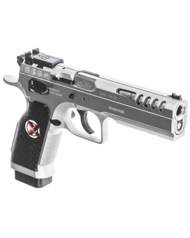 Pistolet Tanfoglio Stock Master Xtreme 9x19 Hard Chrome avec canon Match Polygonal Bull Barrel Lothar Walther Reverse Crowning