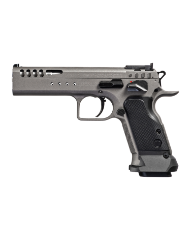 Pistolet Tanfoglio Limited Custom Optic 9x19 Tungsten avec culasse Optic Ready, interface multidot, canon Match Bull Barrel