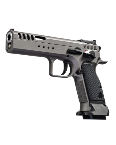 Pistolet Tanfoglio Limited Custom Optic 9x19 Tungsten avec culasse Optic Ready, interface multidot, canon Match Bull Barrel
